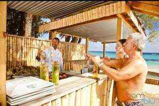 Beachside dining at Bamboo Blu Beach Club