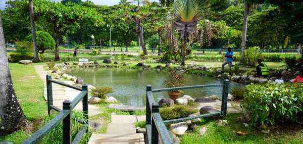 Turtle River Park Ocho Rios Jamaica - peaceful botanical garden pond bridge tropical greenery