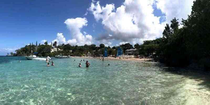 Pleasure Cove Beach Bar and Restaurant Ocho Rios Jamaica - crystal clear turquoise water hidden gem beach