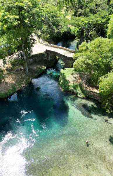 Historic Old Spanish Bridge near Ocho Rios, Jamaica