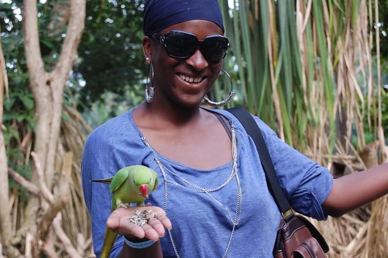 Konoko Falls Ocho Rios Jamaica - family climbing waterfall steps lush tropical gardens