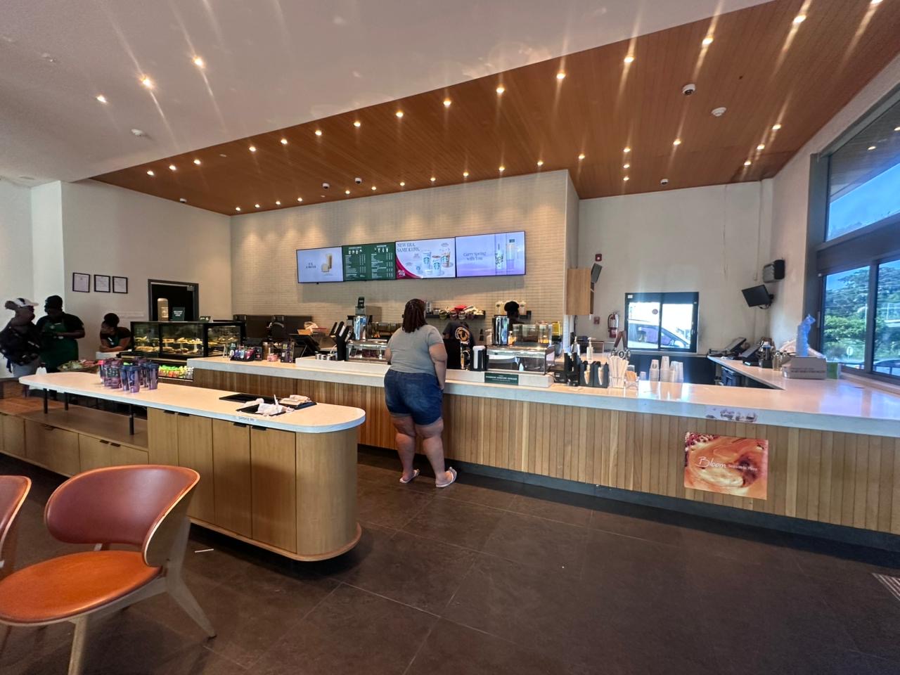 Starbucks interior at Drax Hall Plaza